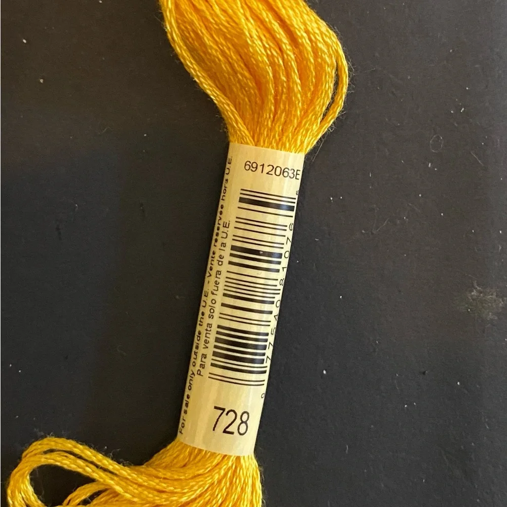DMC Embroidery Floss Skeins in Yellow, Blue,  New